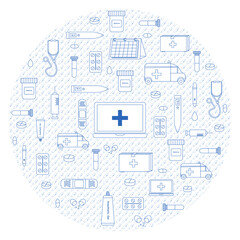 Telemedicine and telehealth medical services through internet. 