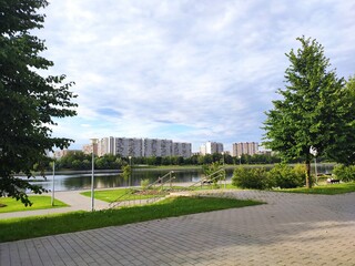 Naklejka premium park in the city of moscow