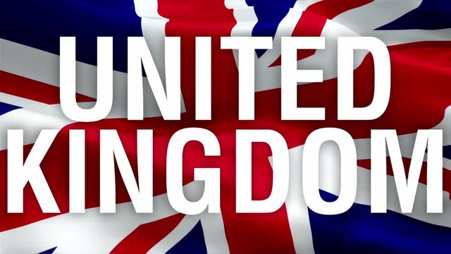 United Kingdom waving flag. National 3d UK flag waving. Sign of United Kingdom gradient background seamless loop animation. UK flag HD resolution Background. Brittish flag Closeup 1080p Full HD video
