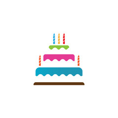 Cake sign icon vector illustration