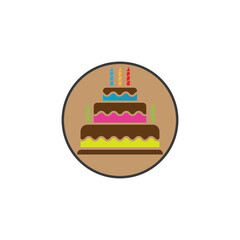 Cake sign icon vector illustration