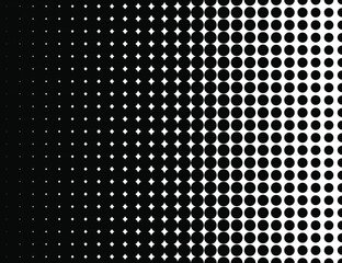 Grunge halftone black and white dots texture background. Spotted vector 