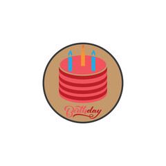 Cake sign icon vector illustration