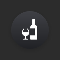 Champagne -  Matte Black Web Button