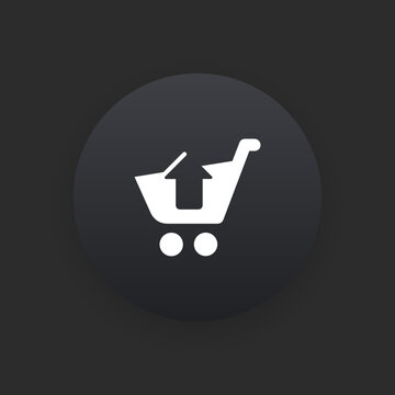 Upload Cart -  Matte Black Web Button