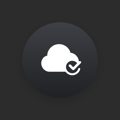 Cloud Update -  Matte Black Web Button