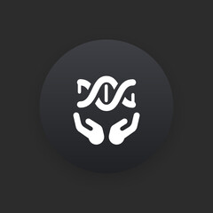 DNA -  Matte Black Web Button