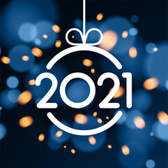 2021 white sign in christmas tree toy.