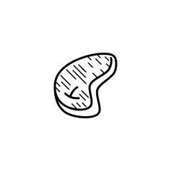 steak, food icon vector illustration