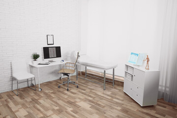 Interior of modern medical office. Doctor's workplace