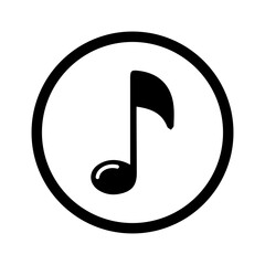 Music note icon vector illustration