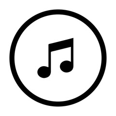 Music note icon vector illustration