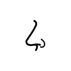 nose icon vector symbol template