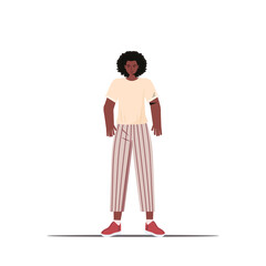 cute man in casual trendy clothes male cartoon character standing pose full length isolated vector illustration