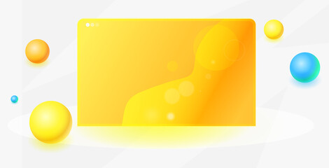 modern web browser window internet empty page ui template horizontal vector illustration