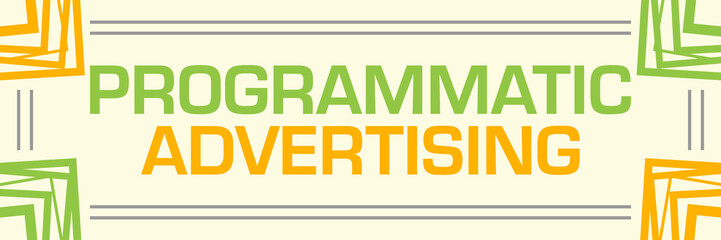 Programmatic Advertising Green Orange Random Borders Horizontal 