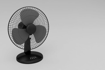 electric fan blown cold wind 3D