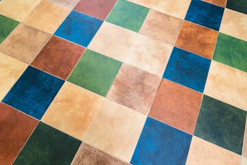 Fototapeta premium Tile texture for background.Colorful tiles background