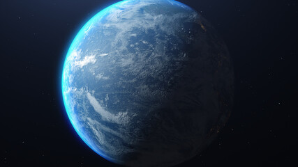 Planet earth technology network. Elements of this image furnished by NASA - 3D illustration.