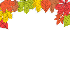 Abstract Autumn Leaves Background. Vector Illustration