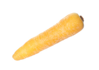 Fresh raw yellow carrot isolated on white