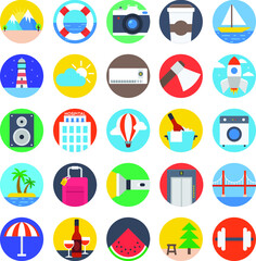 
Travel Colored Vector Icons 1
