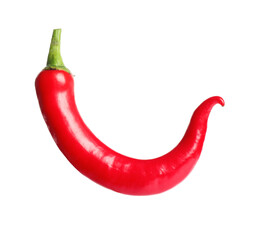 Red hot chili pepper isolated on white