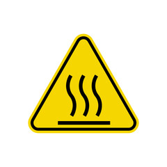 Hot Surface Sign. ISO Triangle Warning Symbol Simple, Flat Vector, Icon You Can Use Your Website Design, Mobile App Or Industrial Design. Vector Illustration