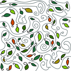 seamless pattern with leaves