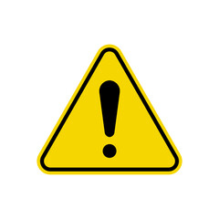 Exclamation Sign. ISO Triangle Warning Symbol Simple, Flat Vector, Icon You Can Use Your Website Design, Mobile App Or Industrial Design. Vector Illustration