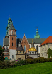 Fototapeta na wymiar Sigismund Tower at Wawel Castle in Krakow, Poland