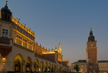 Krakow's Cloth Hall and the Town Hall Tower, Poland