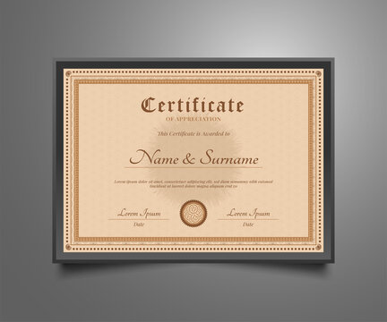 Certificate Template with Old Classic Style