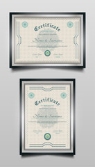Certificate Templates with Abstract Ornaments and Vintage Style