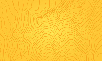 The stylized height of the topographic contour in the lines and contours of yellow. The concept of a conditional geographical pattern and topography. Wide size. Vector illustration