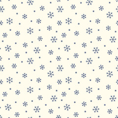 Winter pattern with snowflakes. Vector flat design.
