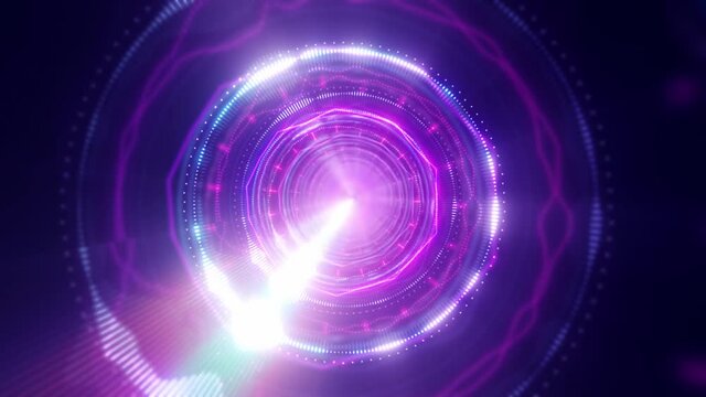 Lights tunnel with sound Waveform Visualization