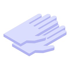 Medical rubber gloves icon. Isometric of medical rubber gloves vector icon for web design isolated on white background