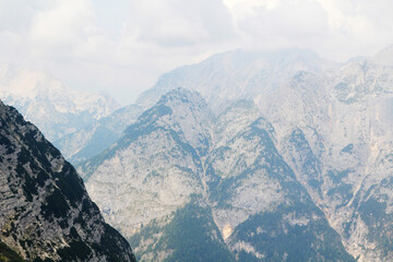 View to Triglav National Park mountains from Mala Mojstrovka peak, Slovenia