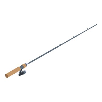 Fishing rod equipment icon. Isometric of fishing rod equipment vector icon for web design isolated on white background