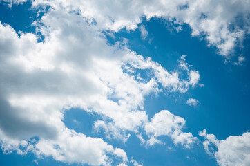 beautiful summer sky with white clouds