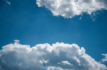 Obraz premium beautiful summer sky with white clouds