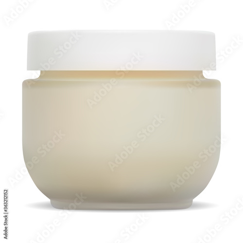 Download Cosmetic Jar Mockup Cream Packaging With Plastic Lid Face Skin Creme Glass Bottle Design Without Label Makeup Powder Container For Corporate Branding Beauty Product Package Blank Wall Mural Sergej Bajbak