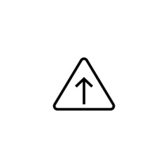 Straight vector icon in black line style icon, style isolated on white background
