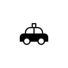 Cab icon vector vector icon in black flat glyph, filled style isolated on white background