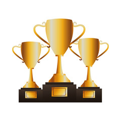 golden trophy cups awards icons