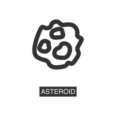 Vector asteroid space Icon.