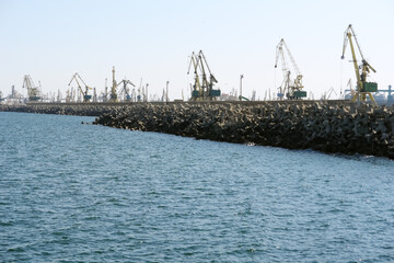 Cranes in the port of Constanta.