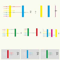 Physics Light and Reflection Vector