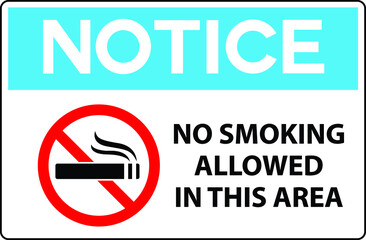 NO SMOKING ALLOWED BEYOND THIS POINT DO NOT SMOKE BANNED RESTRICTED PROHIBITED NOTICE WARNING SIGN VECTOR ILLUSTRATION EPS